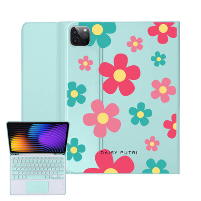 iPad / Android Tab Wireless Keyboard Flipcover - Daisy Delight 2.0