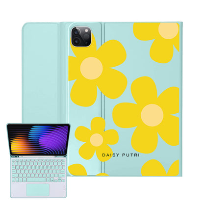 iPad / Android Tab Wireless Keyboard Flipcover - Daisy Sunshine