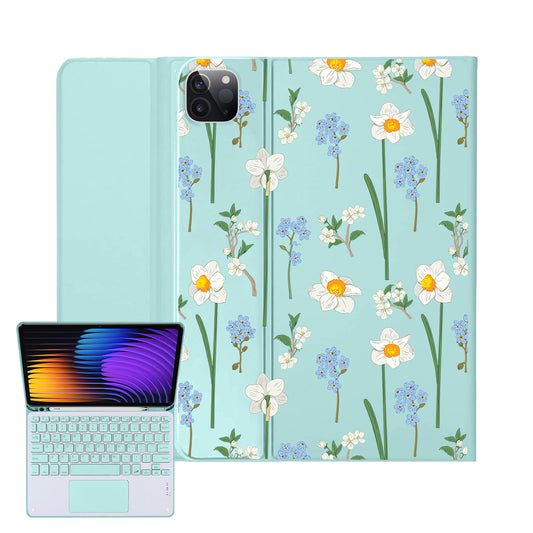 iPad / Android Tab Wireless Keyboard Flipcover - December Narcissus