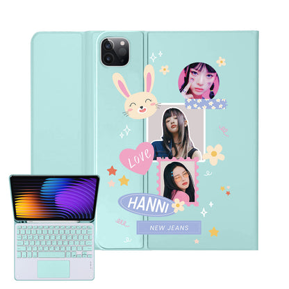 iPad / Android Tab Wireless Keyboard Flipcover - Face Grid Frame