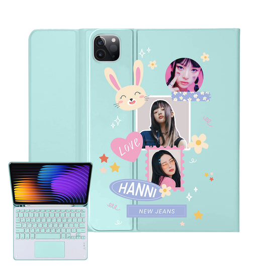 iPad / Android Tab Wireless Keyboard Flipcover - Face Grid Frame