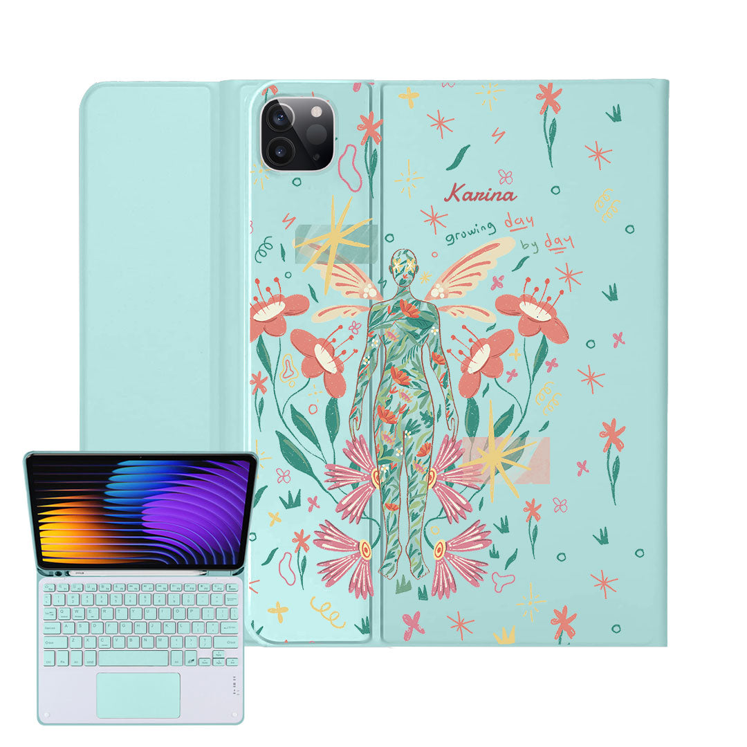iPad / Android Tab Wireless Keyboard Flipcover - Growing Day by Day