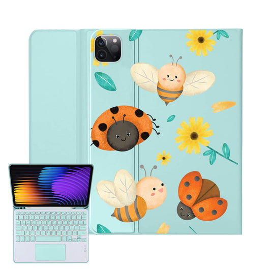 iPad / Android Tab Wireless Keyboard Flipcover - Lady Bug & Bee