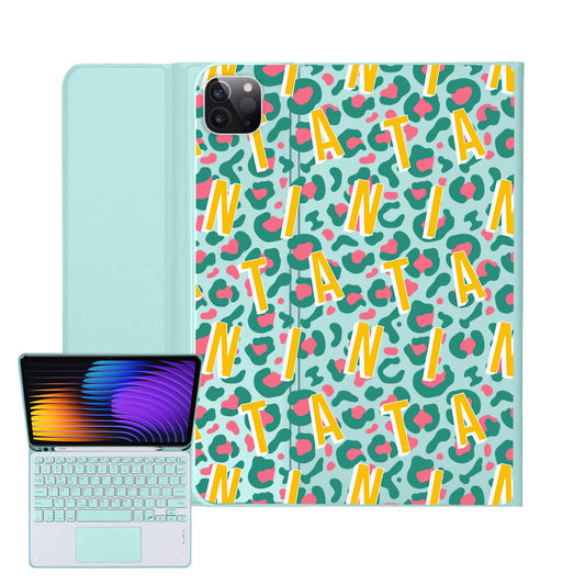 iPad / Android Tab Wireless Keyboard Flipcover - Leopard Monogram 4.0