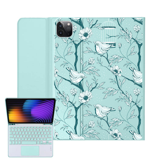 iPad / Android Tab Wireless Keyboard Flipcover - Lovebird Monochrome 6.0