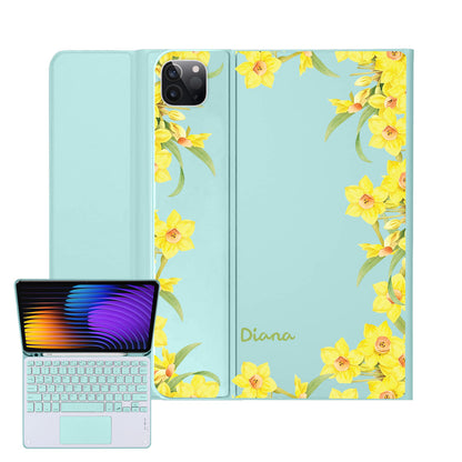 iPad / Android Tab Wireless Keyboard Flipcover - March Daffodils