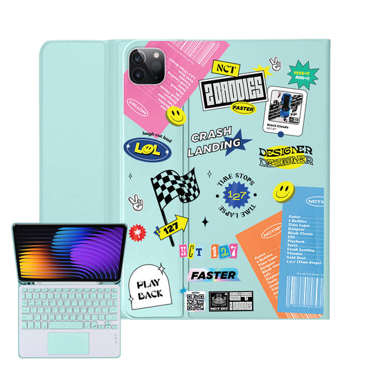 iPad / Android Tab Wireless Keyboard Flipcover - NCT 127 Sticker Pack