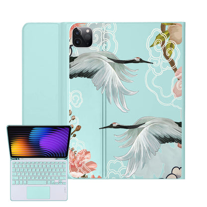 iPad / Android Tab Wireless Keyboard Flipcover - Oil Painting Bird