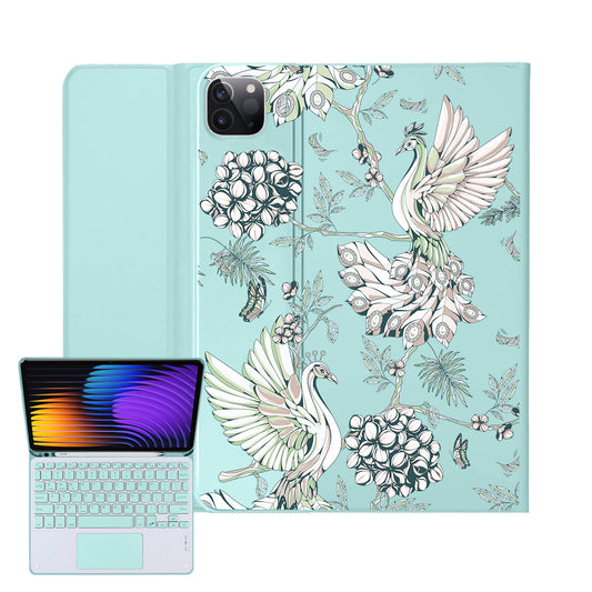 iPad / Android Tab Wireless Keyboard Flipcover - Peacock 4.0