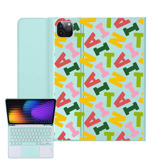 iPad / Android Tab Wireless Keyboard Flipcover - Scattered Monogram 3.0