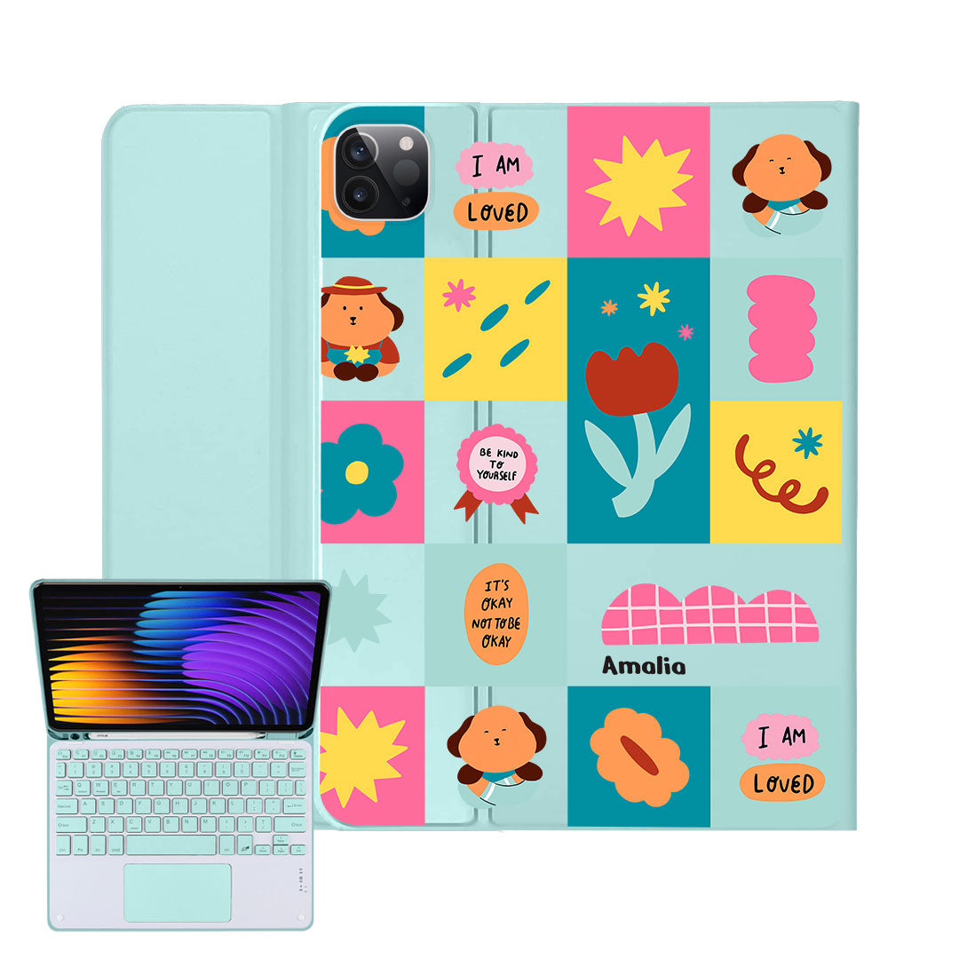 iPad / Android Tab Wireless Keyboard Flipcover - Selflove Cubicle