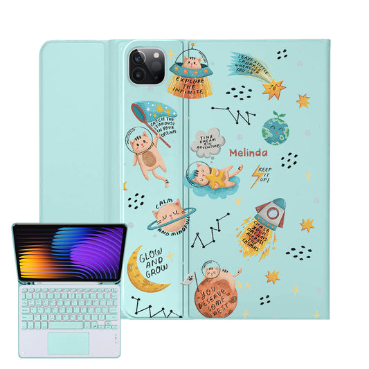 iPad / Android Tab Wireless Keyboard Flipcover - Spaceship