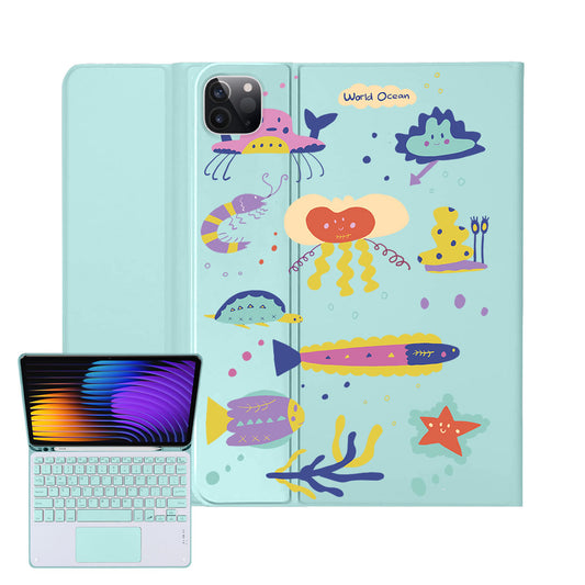 iPad / Android Tab Wireless Keyboard Flipcover - Ocean World