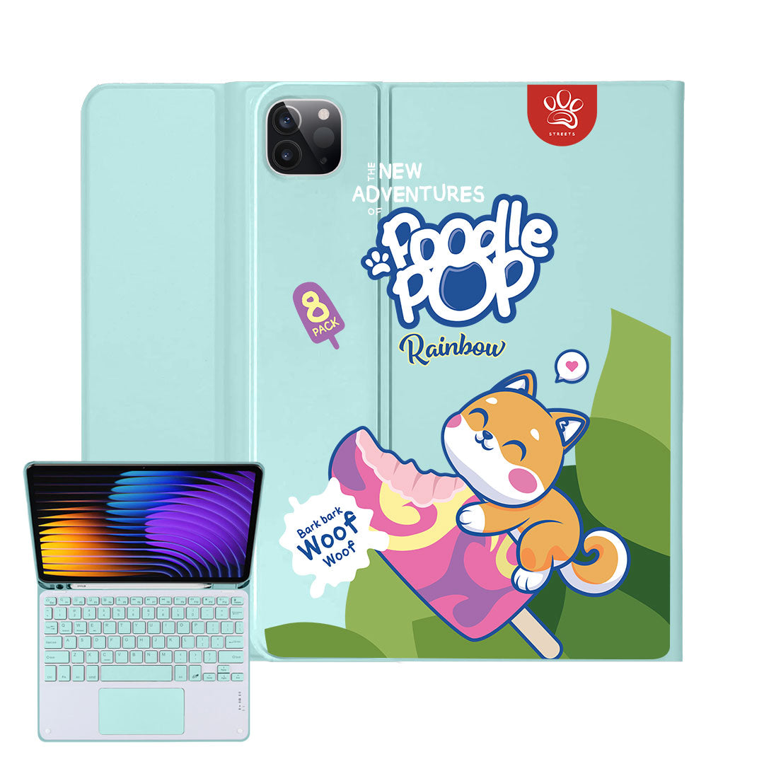 iPad / Android Tab Wireless Keyboard Flipcover - Poodle Pop