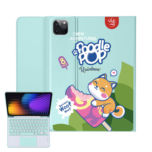 iPad / Android Tab Wireless Keyboard Flipcover - Poodle Pop