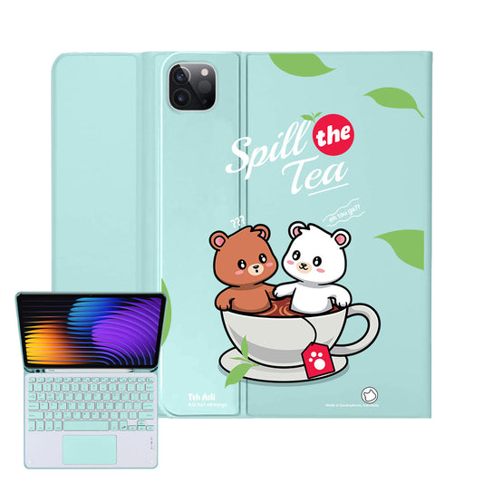 iPad / Android Tab Wireless Keyboard Flipcover - Spill the Tea
