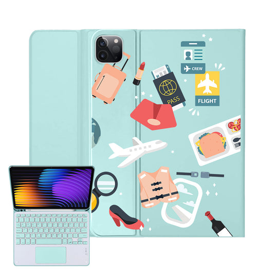 iPad / Android Tab Wireless Keyboard Flipcover - Stewardess or Flight Attendant
