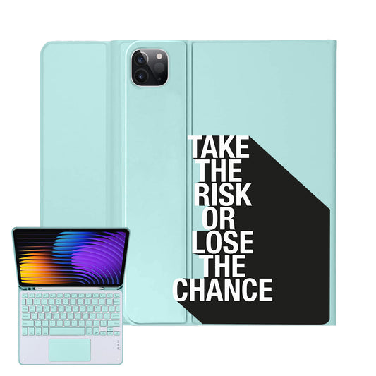 iPad / Android Tab Wireless Keyboard Flipcover - Take the Risk