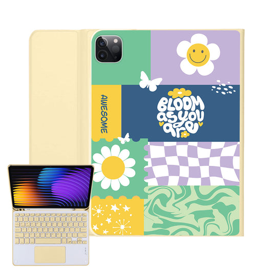 iPad / Android Tab Wireless Keyboard Flipcover - Abstract Quotes 2.0