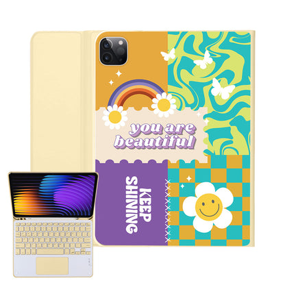 iPad / Android Tab Wireless Keyboard Flipcover - Abstract Quotes 6.0