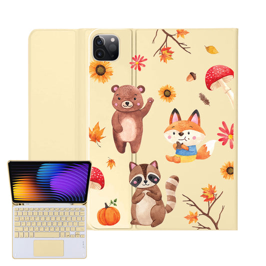 iPad / Android Tab Wireless Keyboard Flipcover - Autumn Animal