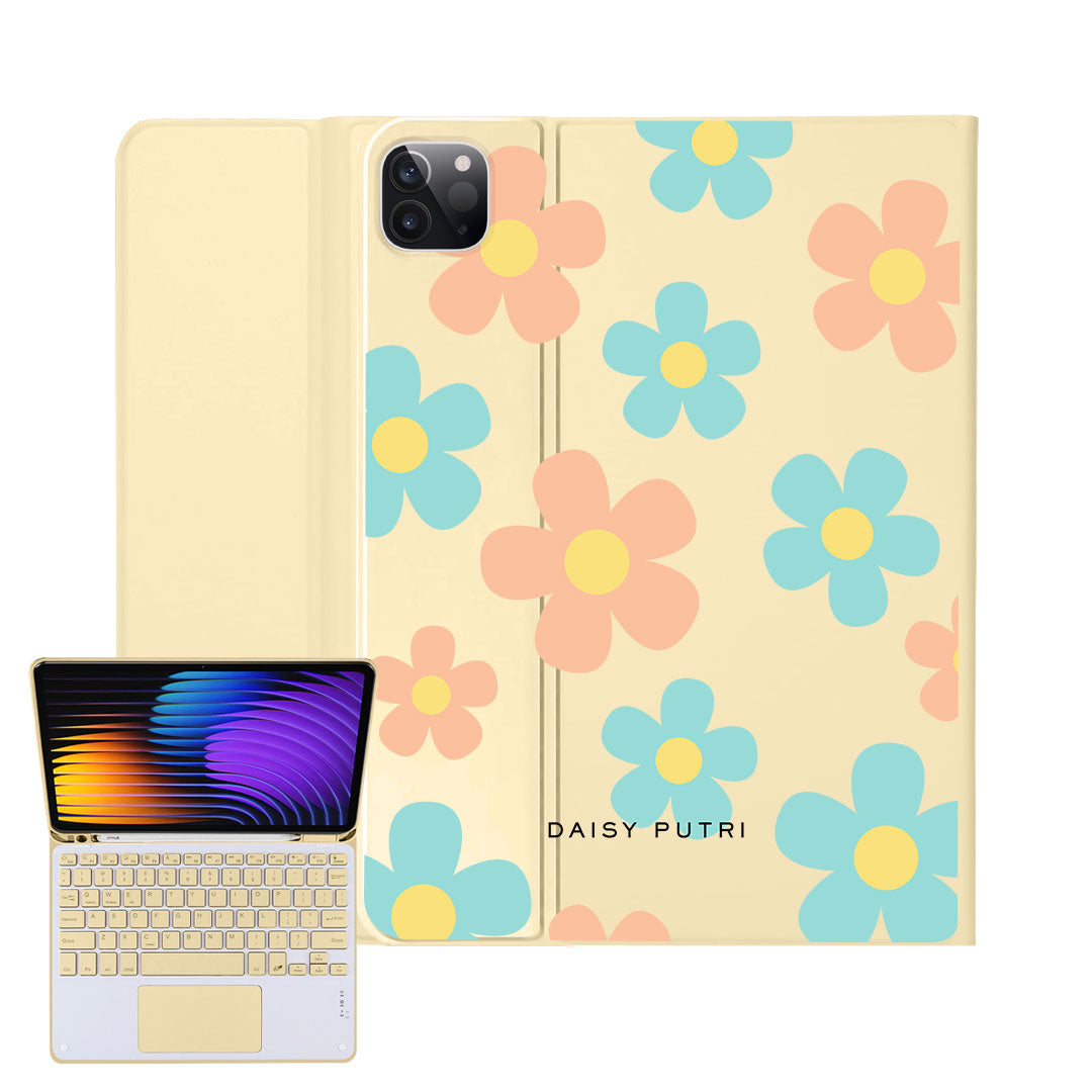 iPad / Android Tab Wireless Keyboard Flipcover - Daisy Daze