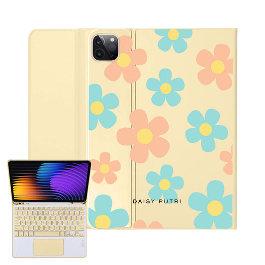 iPad / Android Tab Wireless Keyboard Flipcover - Daisy Daze