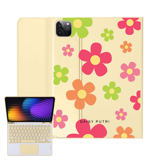iPad / Android Tab Wireless Keyboard Flipcover - Daisy Sunshine 2.0