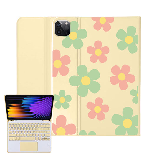 iPad / Android Tab Wireless Keyboard Flipcover - Daisy Spring