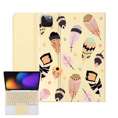iPad / Android Tab Wireless Keyboard Flipcover - Feathers