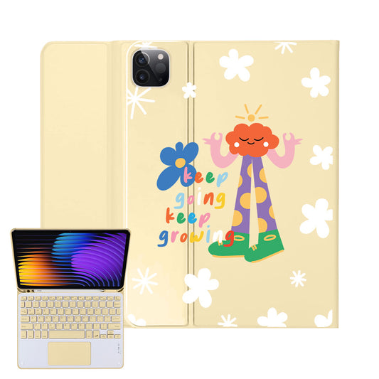 iPad / Android Tab Wireless Keyboard Flipcover - Keep Growing