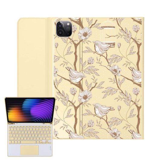iPad / Android Tab Wireless Keyboard Flipcover - Lovebird Monochrome 3.0
