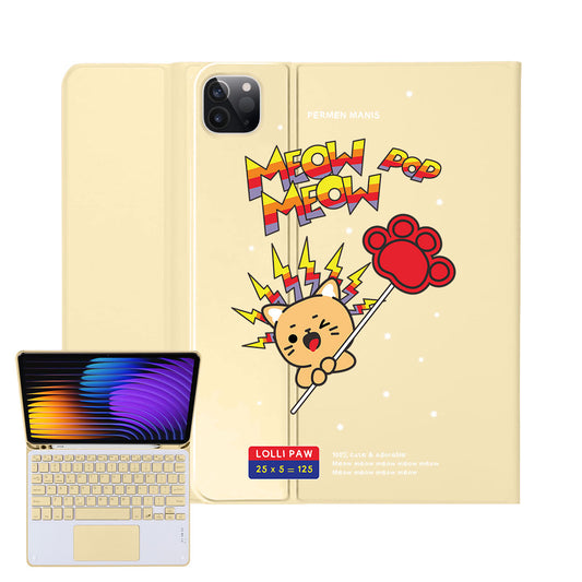 iPad / Android Tab Wireless Keyboard Flipcover - Meow Pop 2.0