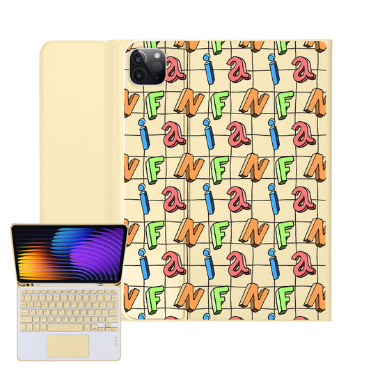 iPad / Android Tab Wireless Keyboard Flipcover - Playful Monogram