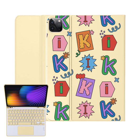 iPad / Android Tab Wireless Keyboard Flipcover - Adorable Monogram