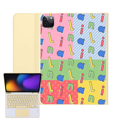 iPad / Android Tab Wireless Keyboard Flipcover - Abstract Monogram 1.0