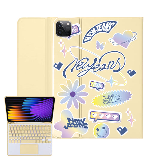 iPad / Android Tab Wireless Keyboard Flipcover - New Jeans OMG 2.0