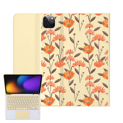 iPad / Android Tab Wireless Keyboard Flipcover - November Marigold
