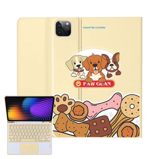 iPad / Android Tab Wireless Keyboard Flipcover - Pawguan Dog