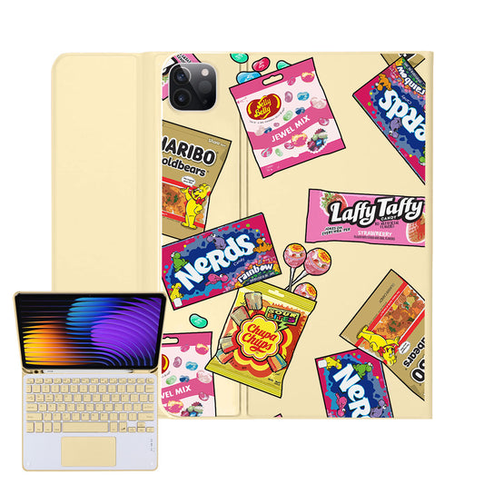 iPad / Android Tab Wireless Keyboard Flipcover - Sweets & Gummies