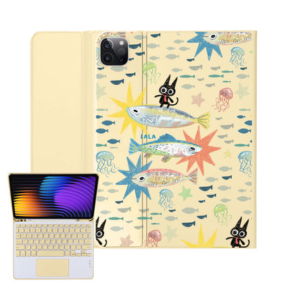 iPad / Android Tab Wireless Keyboard Flipcover - The Fish Surfer