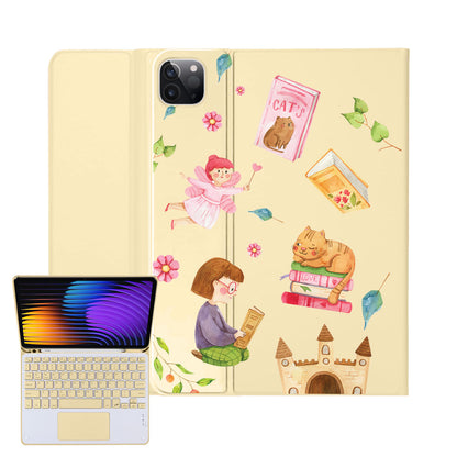 iPad / Android Tab Wireless Keyboard Flipcover - Fairy Cat