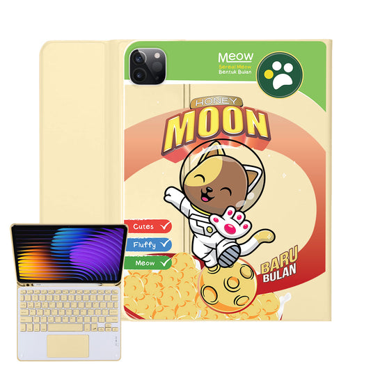 iPad / Android Tab Wireless Keyboard Flipcover - Honey Moon