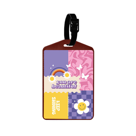 Vegan Leather Bag Tag - Abstract Quotes 5.0