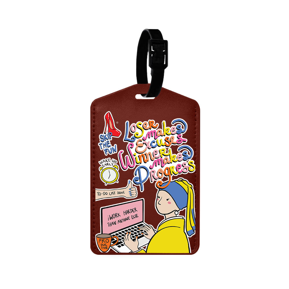 Vegan Leather Bag Tag - Ambitch