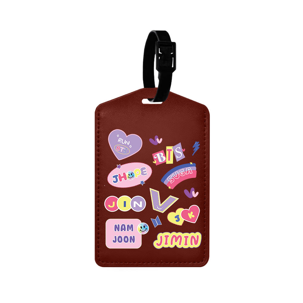Vegan Leather Bag Tag - BTS Members