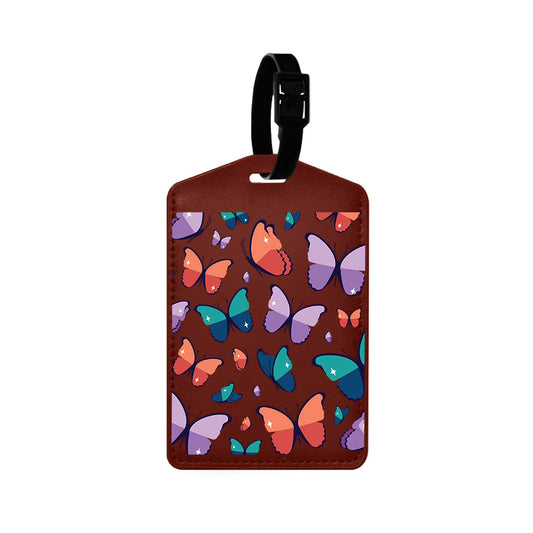 Vegan Leather Bag Tag - Butterfly