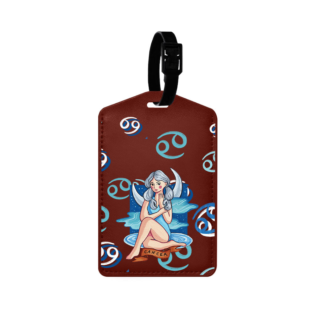 Vegan Leather Bag Tag - Cancer