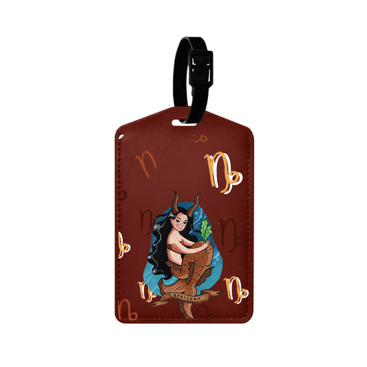 Vegan Leather Bag Tag - Capricorn