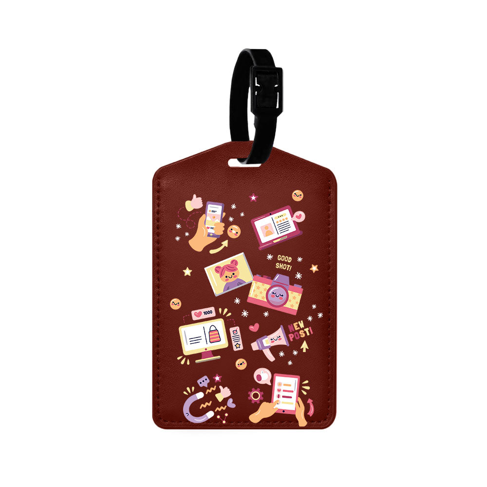 Vegan Leather Bag Tag - Conten Creator